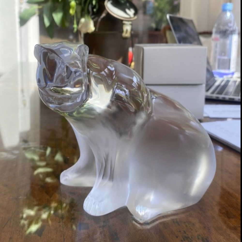Genuine Lalique French Crystal Polar Bear Figurine